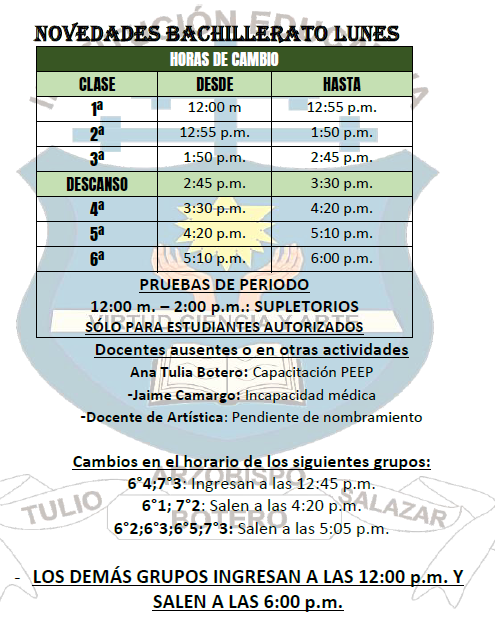 Horarios